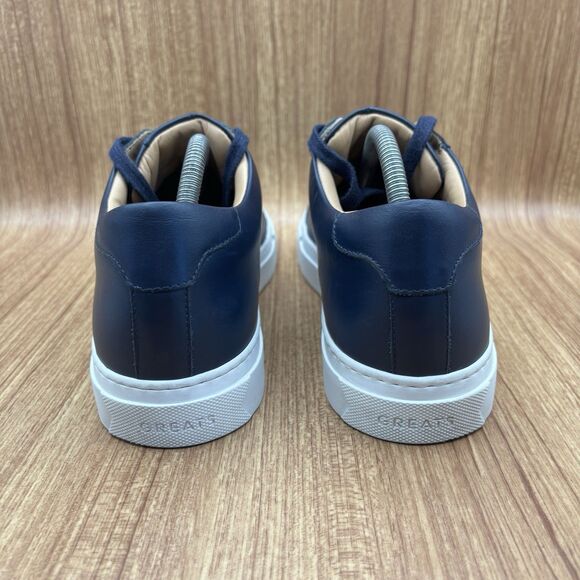 GREATS The Royal 2.0 Navy Leather Sneakers Men's Size 9.5 Made in Italy - Picture 4 of 8